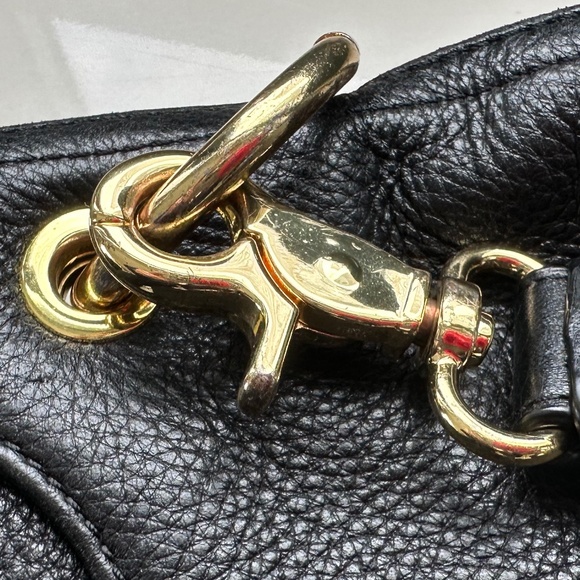 Tory Burch Black Pebble Leather Crossbody Messenger Bag - Large - Picture 13 of 16